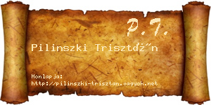 Pilinszki Trisztán névjegykártya